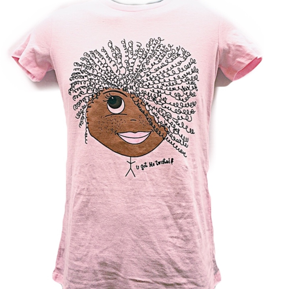 Curly coily hair with freckles women’s tee